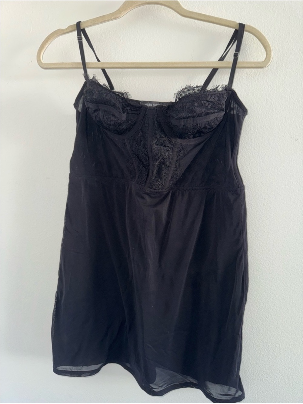 Urban Outfitters Black Lace-Trim Slip - Picture 2 of 4
